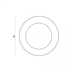 ALGINE ECO LED ROUND 230V 12W IP20 CW SUFITOWE biała ramka podtynkowa