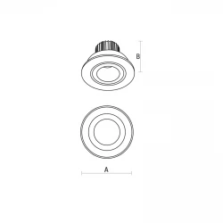 FIALE II 6W COB 38st 230V CW OCZKO LED pierścień szczotkowane aluminium