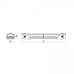 Freshline 560mm transparent Nabiał, 24V, 9W