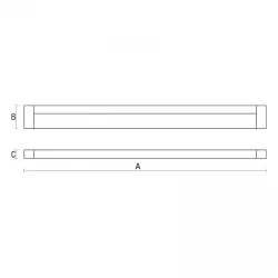 CABINET MODUŁ LINIOWY LED SMD 5,3W 12V 500mm WW point touch