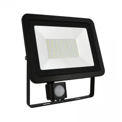 NOCTIS LUX 2 NAŚWIETLACZ 50W 3900lm CW 230V 120stIP44 212x206x35mm CZARNY czujnik ruchu PIR