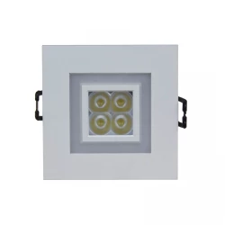 FIALE 4LED 4x1W 30st 230V SQUARE Z RAMKĄ CIEPŁOBIAŁĄ WW OCZKA LEDOWE