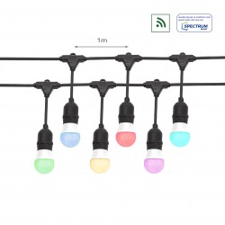 GIRLANDA 10M 10xE27 250V łączona SPECTRUM