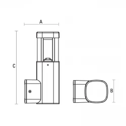 TORRE LED 230V 7W IP54 WW NAŚCIENNA