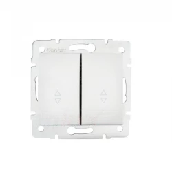 DOMO Łącznik podwójny schodowy szybkozłączka 10AX 250V biały 011060202 24718