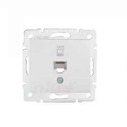 DOMO Gniazdo komputerowe pojedyncze RJ45Cat 6 Jack białe 011400002 24754