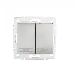 DOMO Łącznik zwierny podwójny szybkozłączka 10AX 250V srebrny 011022243 24833
