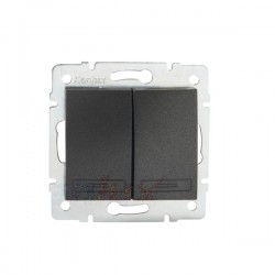 DOMO Łącznik zwierny podwójny szybkozłączka 10AX 250V grafit 011022241 24892