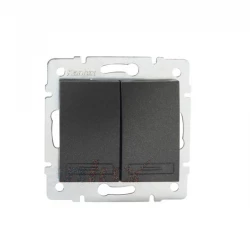 DOMO Łącznik zwierny podwójny szybkozłączka 10AX 250V grafit 011022241 24892