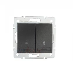 DOMO Łącznik podwójny schodowy szybkozłączka 10AX 250V grafit 011060241 24896