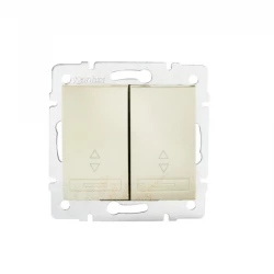 DOMO Łącznik podwójny schodowy szybkozłączka 10AX 250V perłowy biały 011060230 24955