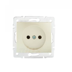 DOMO Gniazdo pojedyncze śrubowe 16A 250V perłowy biały 011210130 24966