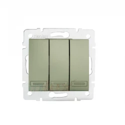 DOMO Łącznik potrójny szybkozłączka 10AX 250V szampański 011090250 25017