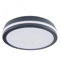 Plafoniera LED z czujnikiem ruchu BENO 24W NW-O-SE GR 1920lm 4000K IP54 33345