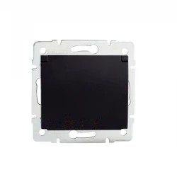 LOGI Gniazdo zasilające francuskie IP44 021561142 czarny mat 33607