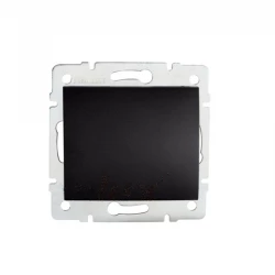 LOGI Łącznik schodowy 10AX 250V 021050142 czarny mat 33616
