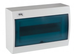 Rozdzielnica natynkowa z szyną DIN 12 modułów IP30 IK07 KDB-S12T 23612
