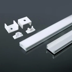 Profil nawierzchniowy aluminiowy Mleczny do taśm LED 2000x17,4x7mm 3355