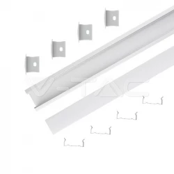 Profil wpuszczany aluminiowy Mleczny do taśm LED 2000x30x20mm 3372