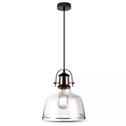 Lampa Wisząca VT-7220 E27 Max. 60W Przezroczysta 3727