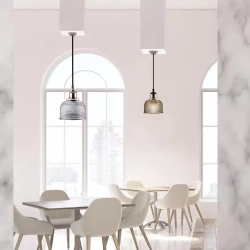 Lampa Wisząca VT-7150 E27 Szkło Przezroczysty 3733
