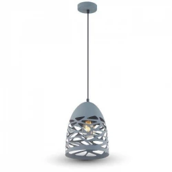 Lampa Wisząca VT-7200 E27 Szary Mat 3822