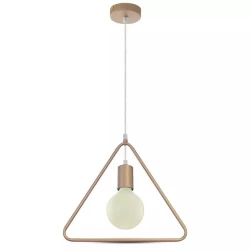 Lampa Wisząca VT-7321 E27 Max. 60W Trójkąt Złota 3837