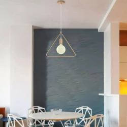 Lampa Wisząca VT-7321 E27 Max. 60W Trójkąt Złota 3837