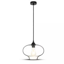 Lampa Wisząca VT-7229 E27 Globe Artistic Szkło Przezroczyste 3867