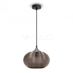 Lampa Wisząca VT-7350 E27 Max. 60W Diamond Czarna 3880