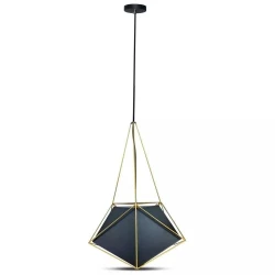 Lampa Wisząca VT-7401 Basics Złoto/Czarny Abażur 400x540 3945
