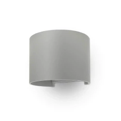 Kinkiet LED VT-759 6W 3000K 660lm SZARY OKRĄGŁY IP65 A++ 7083