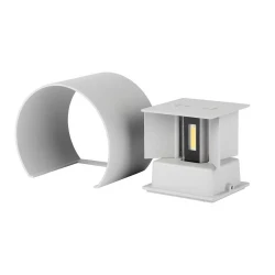 Kinkiet LED VT-759 6W 3000K 660lm SZARY OKRĄGŁY IP65 A++ 7083