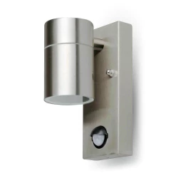 Oprawa ewelacyjna VT-7621PIR GU10 WALL FITTING WITH SENSOR,STAINLESS STEEL BODY-1 WAY IP44 7502