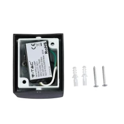 Kinkiet LED VT-7651 GU10 IP44 Okrągła Czarny 7508
