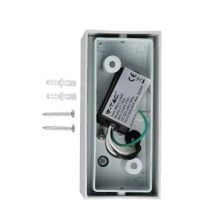 Oprawa ewelacyjna VT-7652 SLEEK GU10 WALL FITTING(ALUMINUM) SQUARE-WHITE BODY,2 WAY IP44 7541