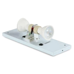 Oprawa ewelacyjna VT-7662 GU10 WALL FITTING SQUARE,SS BODY WITH BORDER-WHITE BODY,2 WAY IP44 7543
