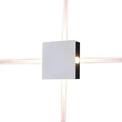 Kinkiet LED VT-704 4W 4000K 440lm IP65 Kwadrat Biały 8210