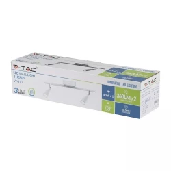 Lampa Ścienna VT-810 9W 3000K 680lm Biała 8266