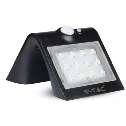 Lampa Solarna Ścienna LED z czujnikiem ruchu VT-767 1.5W 220lm Czarny IP65 8277