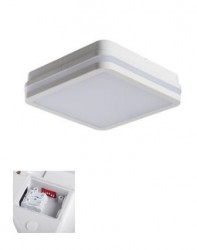Plafoniera LED BENO kwadratowa z czujnikiem ruchu 18W 1550lm barwa neutralna  IP54 NW-L-SE W 32946