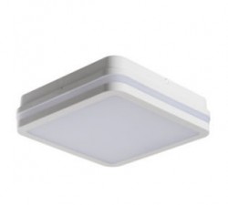 Plafoniera LED BENO kwadratowa, biała 18W 1550lm barwa neutralna IP54 NW-L-W 32942