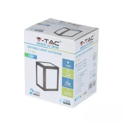 Oprawa ewelacyjna VT-822 12W LED WALL LIGHT COLORCODE:3000K BLACK BODY 8340