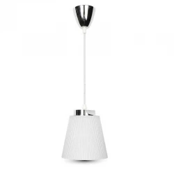 Lampka Nocna VT-1036 7W 360lm Chrom + Biały Abażur 8505