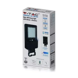 Oprawa Uliczna Solarna 40W 6000K 4800lm 120lm/W IP65 3 Lata Gwarancji 5504