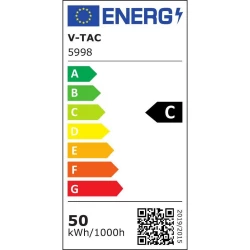 Projektor LED 50W 7500lm 3000K 150lm/W IP65 Czarny 5 Lat Gwarancji 5998