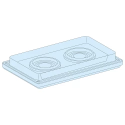 Prisma Plus, system G, obudowa natynkowa, płyta dławnic, 2 otwory LVS08899