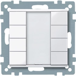 Przycisk poczwórny plus, biały active, połysk, system M MTN617425