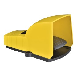 Łącznik nożny pojedynczy, XPEY, z osłoną ochronną, żółty, 2NZ+NO XPEY611
