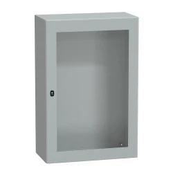 Spacial S3D przezr.drzwi bez pł.mont.wys.1200xW800xD400 IP66 IK08 RAL7035, NSYS3D12840T